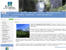 Tablet Screenshot of parcoregionalemontipicentini.it